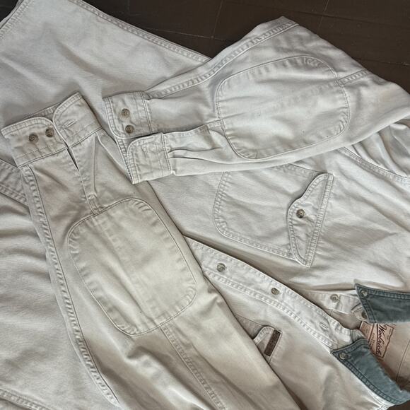 Vintage Woolrich Men’s L Outdoor Work Shirt 100% Cotton Twill Khaki Button-Up - Picture 8 of 10